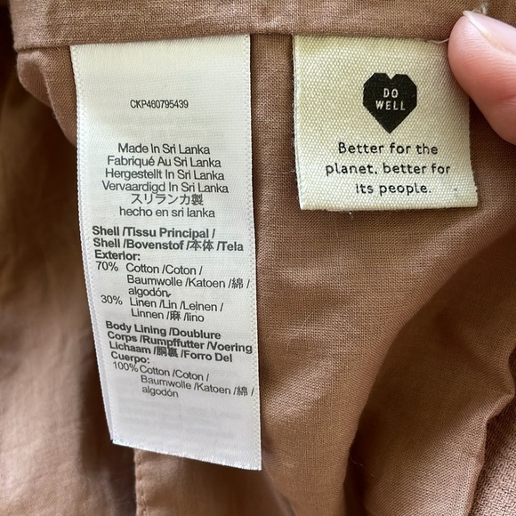 Madewell Larsen Blazer Cotton-Linen Relaxed Jacket W’s S Faded Earth Boho - Picture 6 of 16